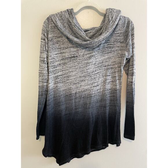 Soft Surroundings Size XS Sweater Gray Ombré Cowl Neck Long Sleeves - Picture 2 of 6